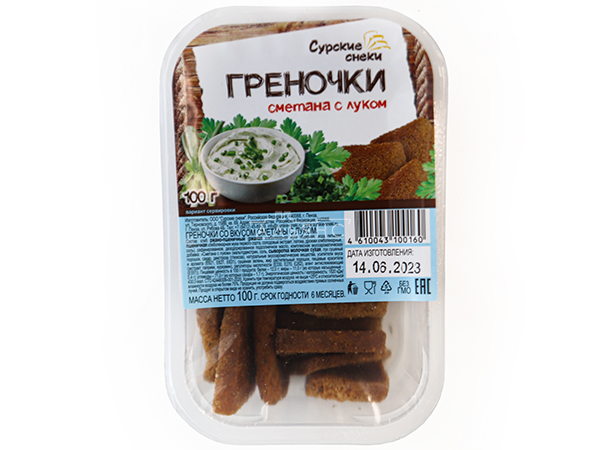 Сурские гренки Сметана с луком (100 гр) в Орехово-Зуевое