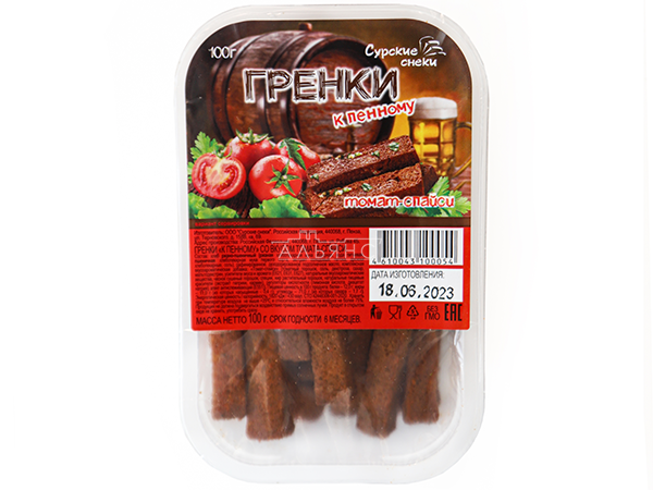 Сурские гренки Томат спайси (100 гр) в Орехово-Зуевое