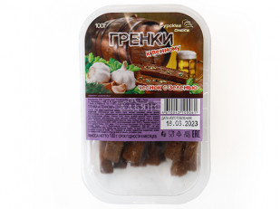 Камбала (рваная): Сурские гренки Чеснок с зеленью (100 гр)