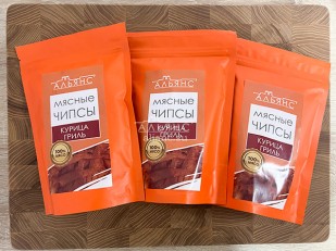 САМУРАЙ соломка с перцем ЧИЛИ (из дикого лосося) 500 гр: Мясо (АЛЬЯНС) вяленое курица 