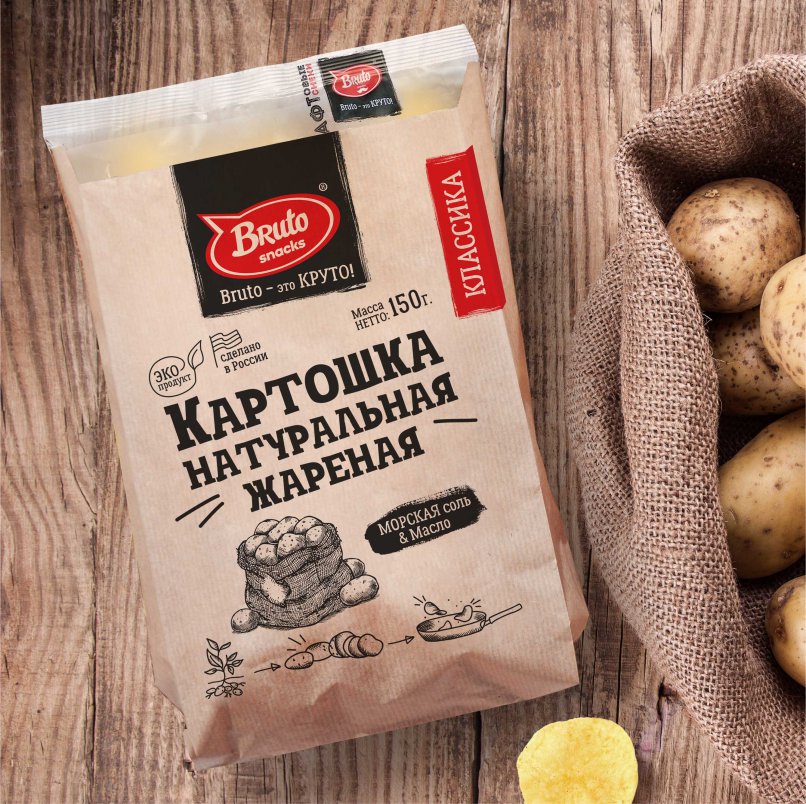 Картофель «Бруто» с солью 130 гр. в Орехово-Зуевое